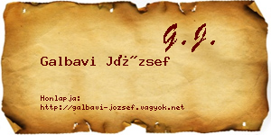 Galbavi József névjegykártya